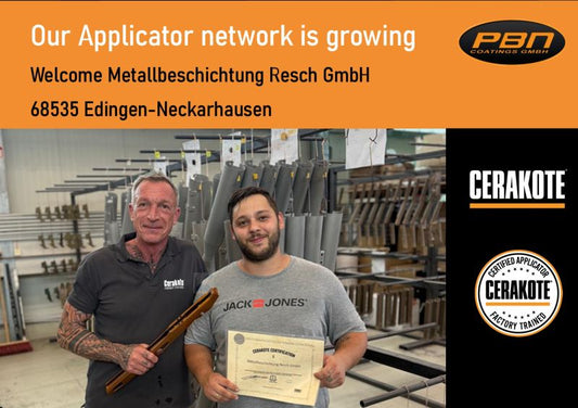 🔹 Neuer zertifizierter Cerakote®-Partner: Metallbeschichtung Resch GmbH