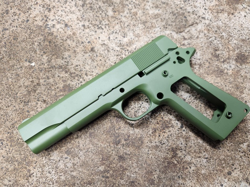 Cerakote HIR-253 Gen II Solid Leaf Green NIR-Management Ceramic Coating Customer Sample