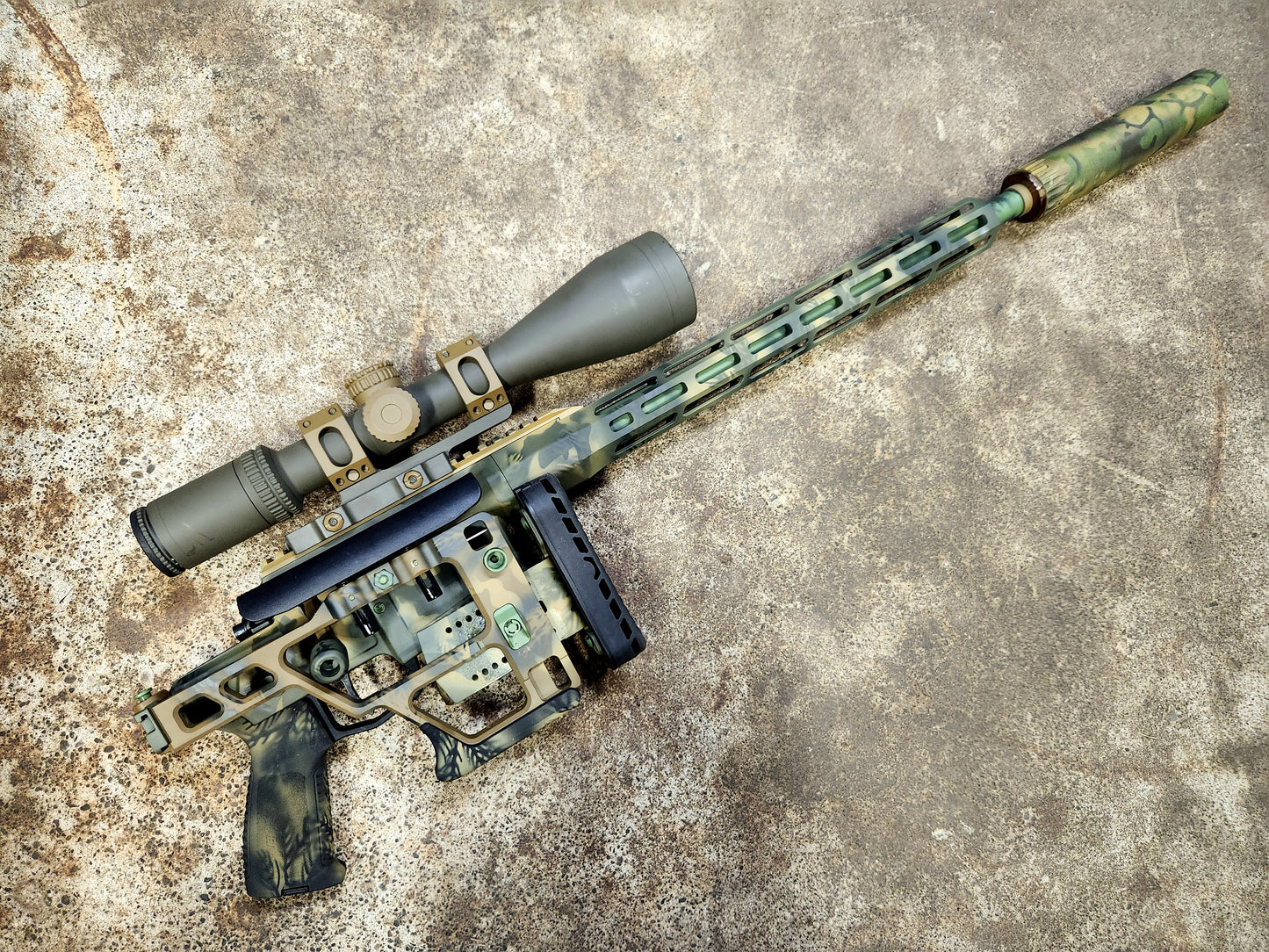 Cerakote HIR-253 Gen II Solid Leaf Green NIR-Management Ceramic Coating Customer Sample